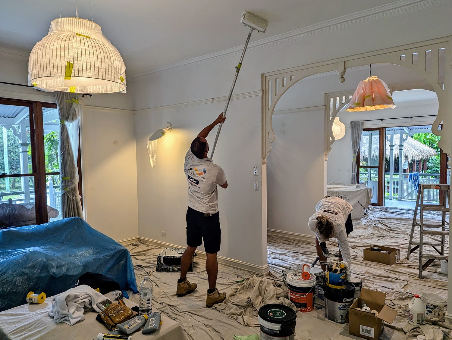 Noosa Nice and Smooth Painting company Sunshine Coast interior painting painters drop sheets scaffholding min Noosa Nice and Smooth Painting company Sunshine Coast interior painting painters drop sheets scaffholding min